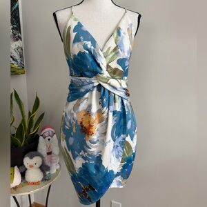 YaYa & Co Floral Blue and White Dress